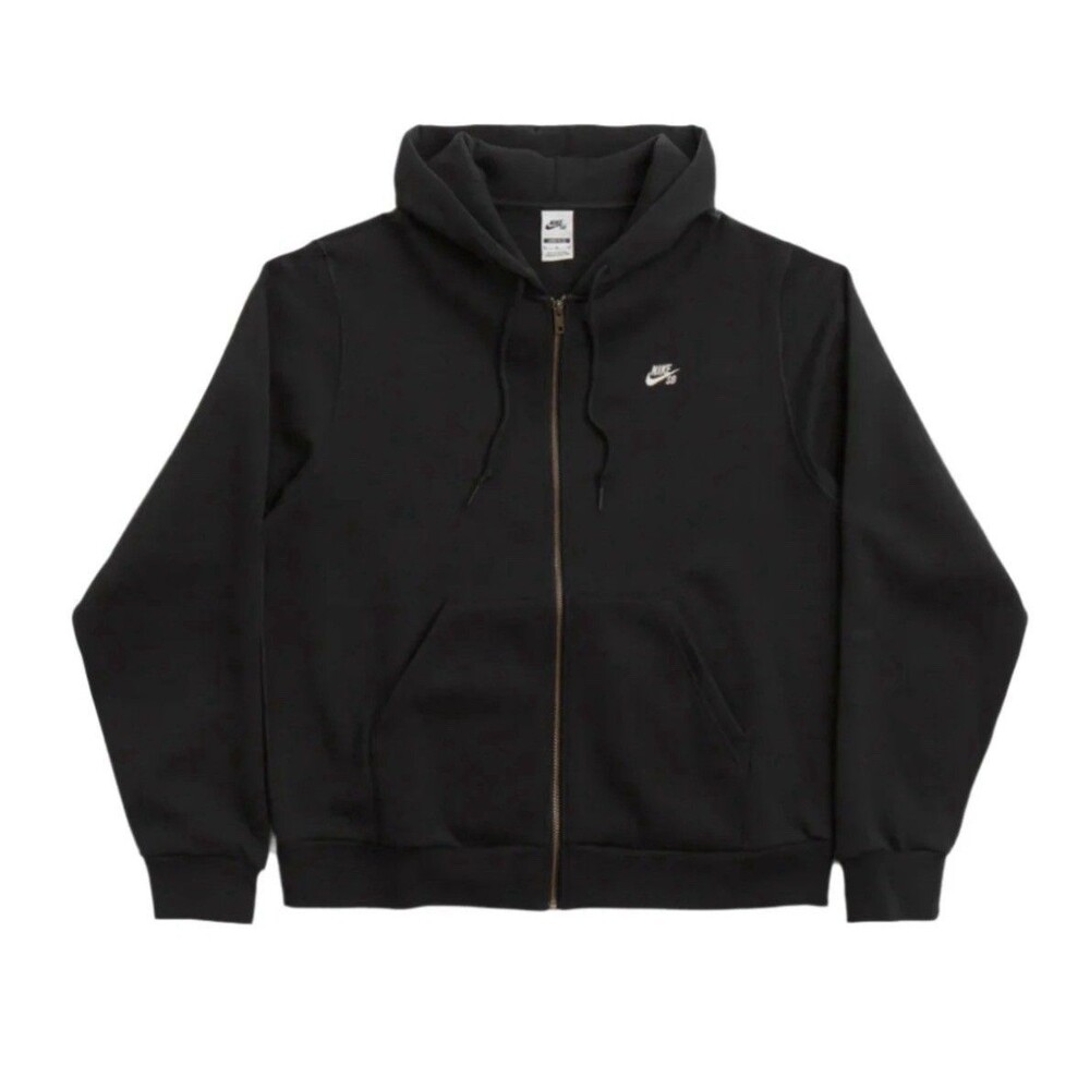 Nike SB Full Zip Fleece Skate Hoodie Unisex  Medium FZ8796-010 M Black